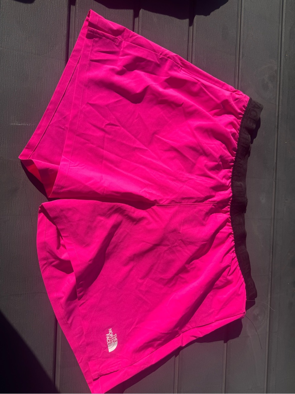 The North Face Women's Hot Pink Athletic Shorts with Black Waistband